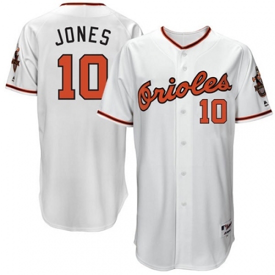 Men's Majestic Baltimore Orioles #10 Adam Jones Authentic White 1966 Turn Back The Clock MLB Jersey Men's Majestic Baltimore Orioles #10 Adam Jones Authentic White 1966 Turn Back The Clock MLB Jersey