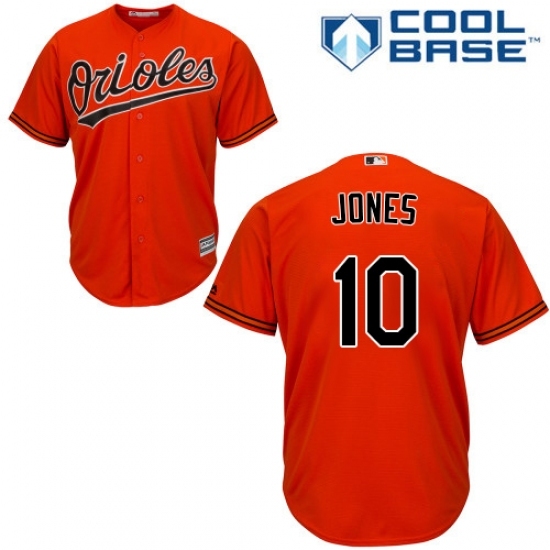 Men's Majestic Baltimore Orioles #10 Adam Jones Replica Orange Alternate Cool Base MLB Jersey Men's Majestic Baltimore Orioles #10 Adam Jones Replica Orange Alternate Cool Base MLB Jersey