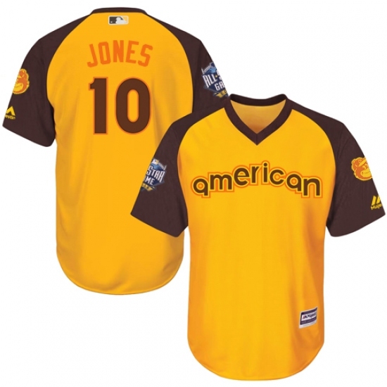 Youth Majestic Baltimore Orioles #10 Adam Jones Authentic Yellow 2016 All-Star American League BP Cool Base MLB Jersey Youth Majestic Baltimore Orioles #10 Adam Jones Authentic Yellow 2016 All-Star American League BP Cool Base MLB Jersey
