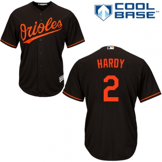 Men's Majestic Baltimore Orioles #2 J.J. Hardy Replica Black Alternate Cool Base MLB Jersey Men's Majestic Baltimore Orioles #2 J.J. Hardy Replica Black Alternate Cool Base MLB Jersey