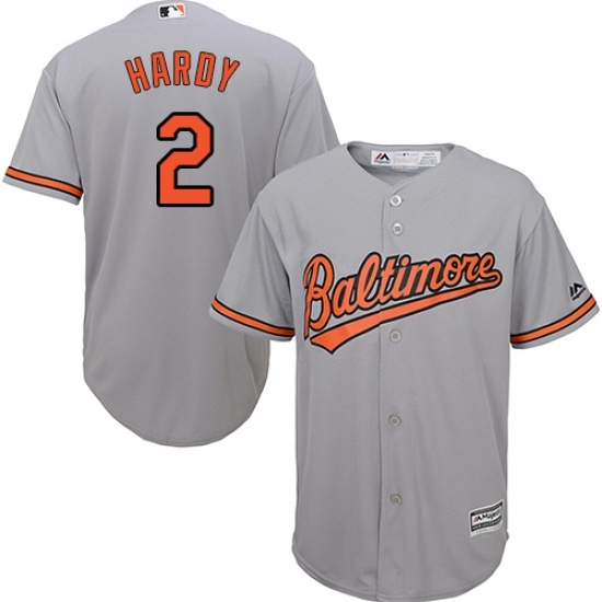 Men's Majestic Baltimore Orioles #2 J.J. Hardy Replica Grey Road Cool Base MLB Jersey Men's Majestic Baltimore Orioles #2 J.J. Hardy Replica Grey Road Cool Base MLB Jersey