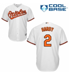 Men's Majestic Baltimore Orioles #2 J.J. Hardy Replica White Home Cool Base MLB Jersey Men's Majestic Baltimore Orioles #2 J.J. Hardy Replica White Home Cool Base MLB Jersey