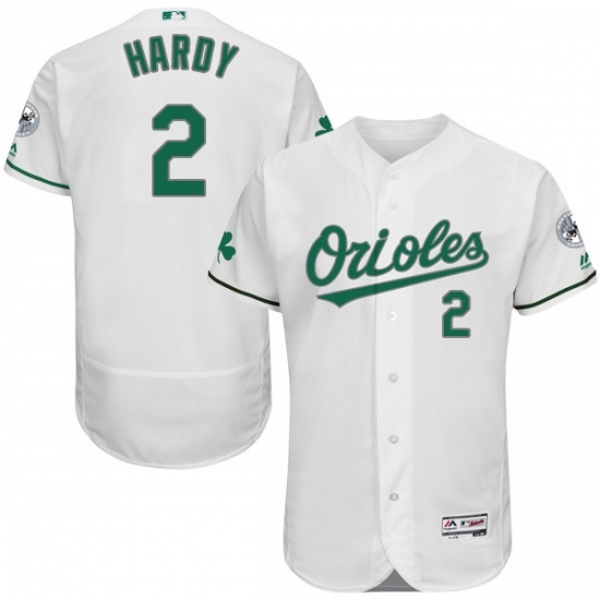 Men's Majestic Baltimore Orioles #2 J.J. Hardy White Celtic Flexbase Authentic Collection MLB Jersey Men's Majestic Baltimore Orioles #2 J.J. Hardy White Celtic Flexbase Authentic Collection MLB Jersey