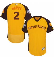 Men's Majestic Baltimore Orioles #2 J.J. Hardy Yellow 2016 All-Star American League BP Authentic Collection Flex Base MLB Jersey Men's Majestic Baltimore Orioles #2 J.J. Hardy Yellow 2016 All-Star American League BP Authentic Collection Flex Base MLB Jersey