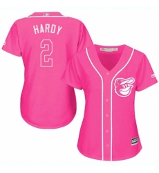 Women's Majestic Baltimore Orioles #2 J.J. Hardy Authentic Pink Fashion Cool Base MLB Jersey Women's Majestic Baltimore Orioles #2 J.J. Hardy Authentic Pink Fashion Cool Base MLB Jersey