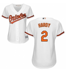 Women's Majestic Baltimore Orioles #2 J.J. Hardy Replica White Home Cool Base MLB Jersey Women's Majestic Baltimore Orioles #2 J.J. Hardy Replica White Home Cool Base MLB Jersey
