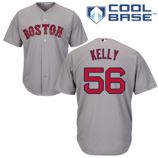 Men's Majestic Boston Red Sox #56 Joe Kelly Replica Grey Road Cool Base MLB Jersey Men's Majestic Boston Red Sox #56 Joe Kelly Replica Grey Road Cool Base MLB Jersey