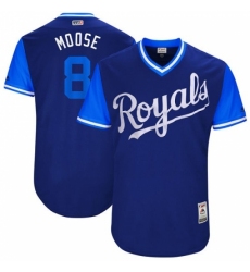 Men's Majestic Kansas City Royals #8 Mike Moustakas 