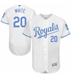 Men's Majestic Kansas City Royals #20 Frank White Authentic White 2016 Father's Day Fashion Flex Base MLB Jersey Men's Majestic Kansas City Royals #20 Frank White Authentic White 2016 Father's Day Fashion Flex Base MLB Jersey