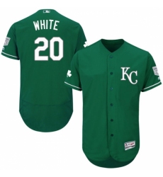 Men's Majestic Kansas City Royals #20 Frank White Green Celtic Flexbase Authentic Collection MLB Jersey Men's Majestic Kansas City Royals #20 Frank White Green Celtic Flexbase Authentic Collection MLB Jersey