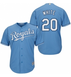Men's Majestic Kansas City Royals #20 Frank White Replica Light Blue Alternate 1 Cool Base MLB Jersey Men's Majestic Kansas City Royals #20 Frank White Replica Light Blue Alternate 1 Cool Base MLB Jersey