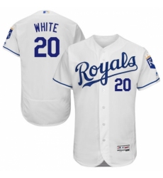 Men's Majestic Kansas City Royals #20 Frank White White Flexbase Authentic Collection MLB Jersey Men's Majestic Kansas City Royals #20 Frank White White Flexbase Authentic Collection MLB Jersey