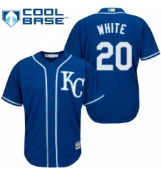 Youth Majestic Kansas City Royals #20 Frank White Replica Blue Alternate 2 Cool Base MLB Jersey Youth Majestic Kansas City Royals #20 Frank White Replica Blue Alternate 2 Cool Base MLB Jersey