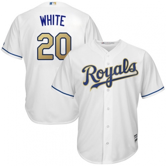 Youth Majestic Kansas City Royals #20 Frank White Replica White Home Cool Base MLB Jersey Youth Majestic Kansas City Royals #20 Frank White Replica White Home Cool Base MLB Jersey