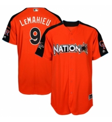 Men's Majestic Colorado Rockies #9 DJ LeMahieu Replica Orange National League 2017 MLB All-Star MLB Jersey