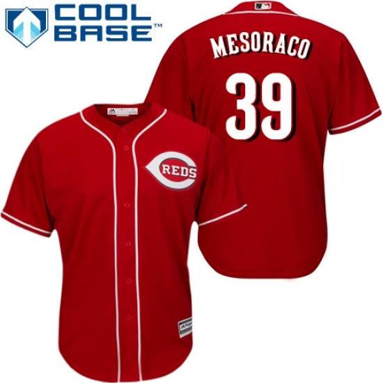 Men's Majestic Cincinnati Reds #39 Devin Mesoraco Replica Red Alternate Cool Base MLB Jersey Men's Majestic Cincinnati Reds #39 Devin Mesoraco Replica Red Alternate Cool Base MLB Jersey