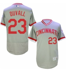 Men's Majestic Cincinnati Reds #23 Adam Duvall Grey Flexbase Authentic Collection Cooperstown MLB Jersey Men's Majestic Cincinnati Reds #23 Adam Duvall Grey Flexbase Authentic Collection Cooperstown MLB Jersey
