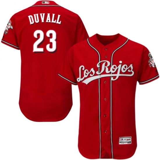 Men's Majestic Cincinnati Reds #23 Adam Duvall Red Los Rojos Flexbase Authentic Collection MLB Jersey Men's Majestic Cincinnati Reds #23 Adam Duvall Red Los Rojos Flexbase Authentic Collection MLB Jersey