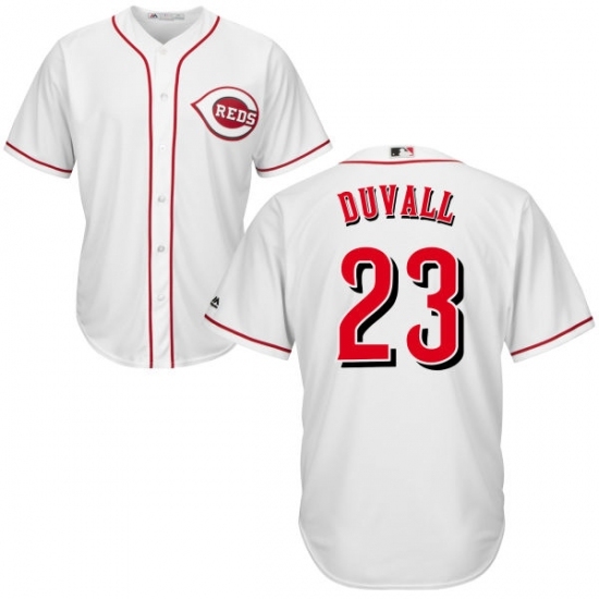 Men's Majestic Cincinnati Reds #23 Adam Duvall Replica White Home Cool Base MLB Jersey Men's Majestic Cincinnati Reds #23 Adam Duvall Replica White Home Cool Base MLB Jersey