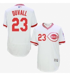 Men's Majestic Cincinnati Reds #23 Adam Duvall White Flexbase Authentic Collection Cooperstown MLB Jersey Men's Majestic Cincinnati Reds #23 Adam Duvall White Flexbase Authentic Collection Cooperstown MLB Jersey