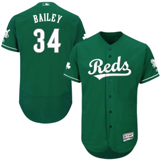Men's Majestic Cincinnati Reds #34 Homer Bailey Green Celtic Flexbase Authentic Collection MLB Jersey Men's Majestic Cincinnati Reds #34 Homer Bailey Green Celtic Flexbase Authentic Collection MLB Jersey