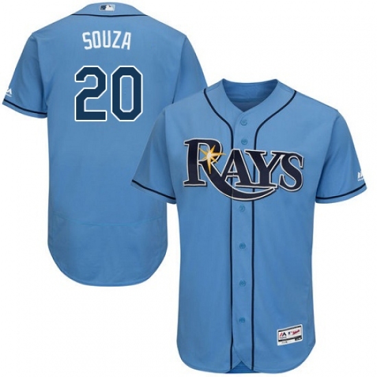 Men's Majestic Tampa Bay Rays #20 Steven Souza Alternate Columbia Flexbase Authentic Collection MLB Jersey Men's Majestic Tampa Bay Rays #20 Steven Souza Alternate Columbia Flexbase Authentic Collection MLB Jersey