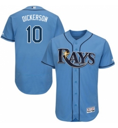 Men's Majestic Tampa Bay Rays #10 Corey Dickerson Alternate Columbia Flexbase Authentic Collection MLB Jersey