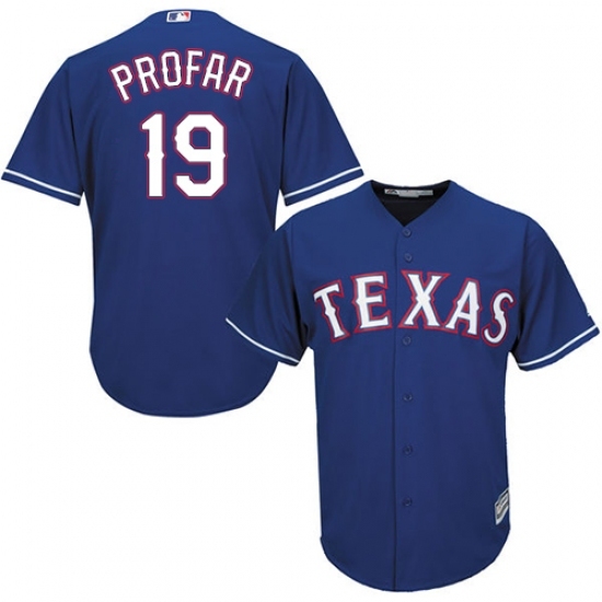 Men's Majestic Texas Rangers #19 Jurickson Profar Replica Royal Blue Alternate 2 Cool Base MLB Jersey Men's Majestic Texas Rangers #19 Jurickson Profar Replica Royal Blue Alternate 2 Cool Base MLB Jersey