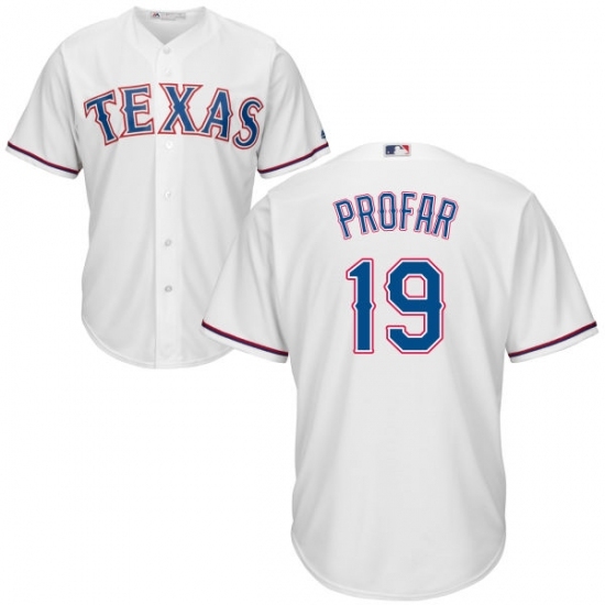 Men's Majestic Texas Rangers #19 Jurickson Profar Replica White Home Cool Base MLB Jersey Men's Majestic Texas Rangers #19 Jurickson Profar Replica White Home Cool Base MLB Jersey