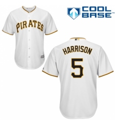 Men's Majestic Pittsburgh Pirates #5 Josh Harrison Replica White Home Cool Base MLB Jersey