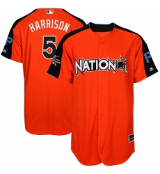 Youth Majestic Pittsburgh Pirates #5 Josh Harrison Replica Orange National League 2017 MLB All-Star MLB Jersey