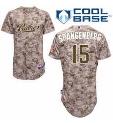Men's Majestic San Diego Padres #15 Cory Spangenberg Replica Camo Alternate 2 Cool Base MLB Jersey