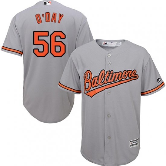 Youth Majestic Baltimore Orioles #56 Darren O'Day Replica Grey Road Cool Base MLB Jersey Youth Majestic Baltimore Orioles #56 Darren O'Day Replica Grey Road Cool Base MLB Jersey