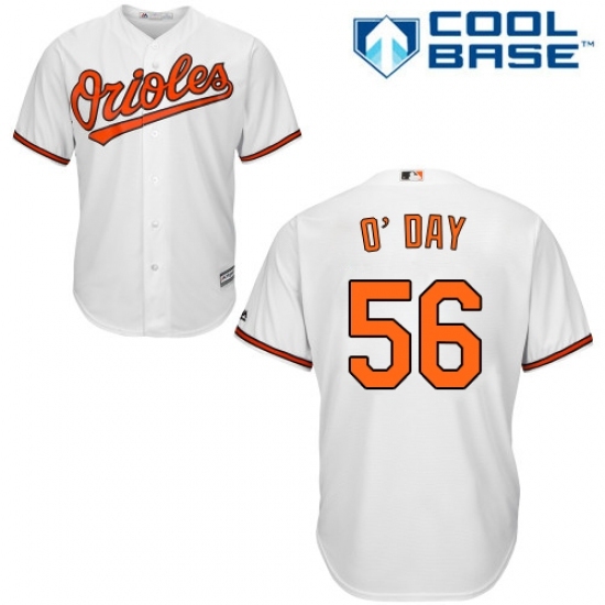 Youth Majestic Baltimore Orioles #56 Darren O'Day Replica White Home Cool Base MLB Jersey Youth Majestic Baltimore Orioles #56 Darren O'Day Replica White Home Cool Base MLB Jersey