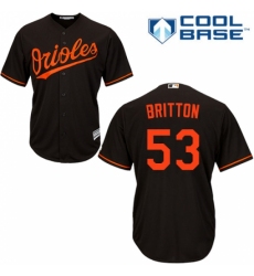 Men's Majestic Baltimore Orioles #53 Zach Britton Replica Black Alternate Cool Base MLB Jersey