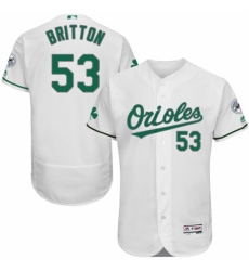 Men's Majestic Baltimore Orioles #53 Zach Britton White Celtic Flexbase Authentic Collection MLB Jersey