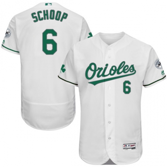 Men's Majestic Baltimore Orioles #6 Jonathan Schoop White Celtic Flexbase Authentic Collection MLB Jersey Men's Majestic Baltimore Orioles #6 Jonathan Schoop White Celtic Flexbase Authentic Collection MLB Jersey