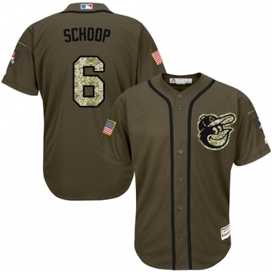 Youth Majestic Baltimore Orioles #6 Jonathan Schoop Replica Green Salute to Service MLB Jersey Youth Majestic Baltimore Orioles #6 Jonathan Schoop Replica Green Salute to Service MLB Jersey