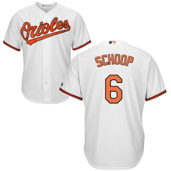 Youth Majestic Baltimore Orioles #6 Jonathan Schoop Replica White Home Cool Base MLB Jersey Youth Majestic Baltimore Orioles #6 Jonathan Schoop Replica White Home Cool Base MLB Jersey