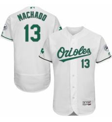 Men's Majestic Baltimore Orioles #13 Manny Machado White Celtic Flexbase Authentic Collection MLB Jersey