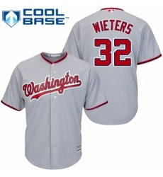 Men's Majestic Washington Nationals #32 Matt Wieters Replica Grey Road Cool Base MLB Jersey Men's Majestic Washington Nationals #32 Matt Wieters Replica Grey Road Cool Base MLB Jersey