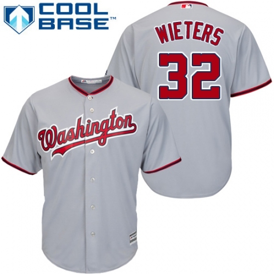 Men's Majestic Washington Nationals #32 Matt Wieters Replica Grey Road Cool Base MLB Jersey Men's Majestic Washington Nationals #32 Matt Wieters Replica Grey Road Cool Base MLB Jersey