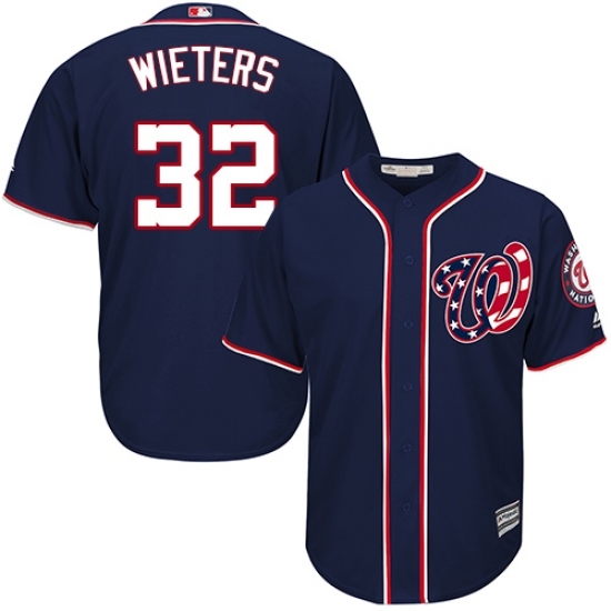 Youth Majestic Washington Nationals #32 Matt Wieters Authentic Navy Blue Alternate 2 Cool Base MLB Jersey Youth Majestic Washington Nationals #32 Matt Wieters Authentic Navy Blue Alternate 2 Cool Base MLB Jersey