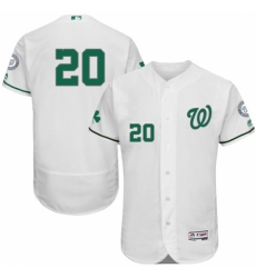 Men's Majestic Washington Nationals #20 Daniel Murphy White Celtic Flexbase Authentic Collection MLB Jersey