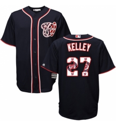 Men's Majestic Washington Nationals #27 Shawn Kelley Authentic Navy Blue Team Logo Fashion Cool Base MLB Jersey Men's Majestic Washington Nationals #27 Shawn Kelley Authentic Navy Blue Team Logo Fashion Cool Base MLB Jersey