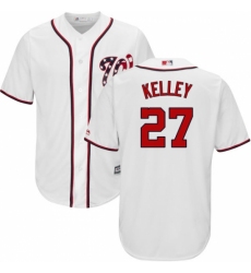 Men's Majestic Washington Nationals #27 Shawn Kelley Replica White Home Cool Base MLB Jersey Men's Majestic Washington Nationals #27 Shawn Kelley Replica White Home Cool Base MLB Jersey