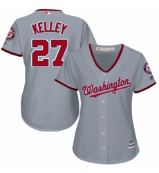 Women's Majestic Washington Nationals #27 Shawn Kelley Replica Grey Road Cool Base MLB Jersey Women's Majestic Washington Nationals #27 Shawn Kelley Replica Grey Road Cool Base MLB Jersey