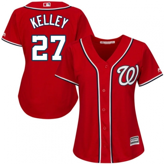 Women's Majestic Washington Nationals #27 Shawn Kelley Replica Red Alternate 1 Cool Base MLB Jersey Women's Majestic Washington Nationals #27 Shawn Kelley Replica Red Alternate 1 Cool Base MLB Jersey