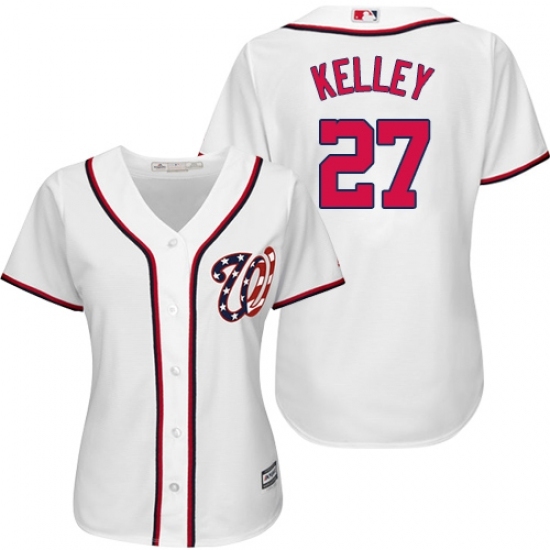 Women's Majestic Washington Nationals #27 Shawn Kelley Replica White Home Cool Base MLB Jersey Women's Majestic Washington Nationals #27 Shawn Kelley Replica White Home Cool Base MLB Jersey