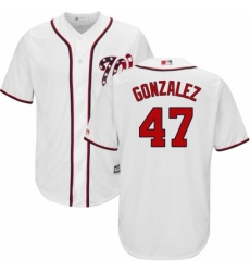 Youth Majestic Washington Nationals #47 Gio Gonzalez Authentic White Home Cool Base MLB Jersey Youth Majestic Washington Nationals #47 Gio Gonzalez Authentic White Home Cool Base MLB Jersey